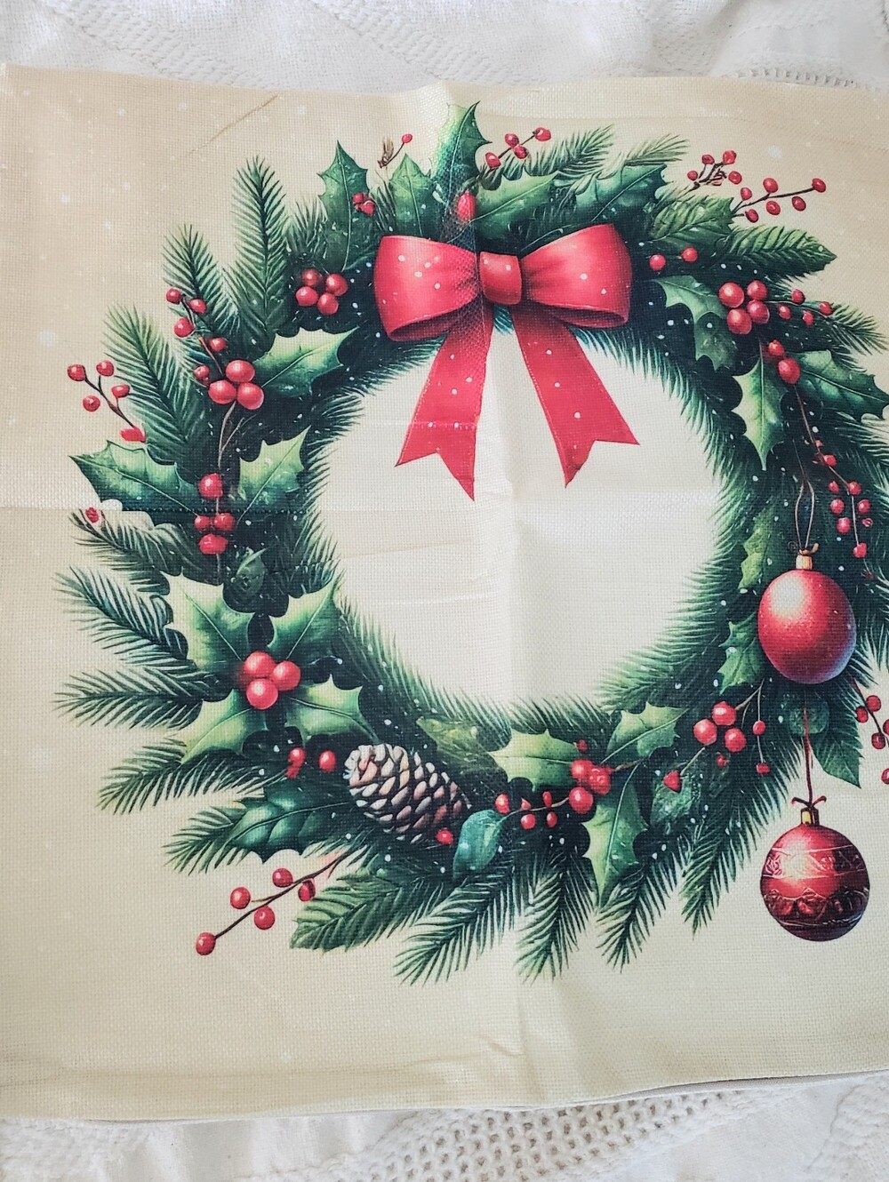 Holiday Decorative Pillow Covers - Red & Green